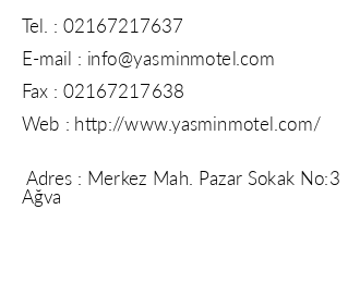 Yasmin Hotel iletiim bilgileri